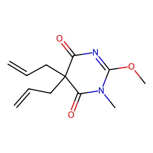 2-Methoxy-1-methyl-5,5-di(2-propenyl)pyrimidine-4,6(1H,5H)-dione structure
