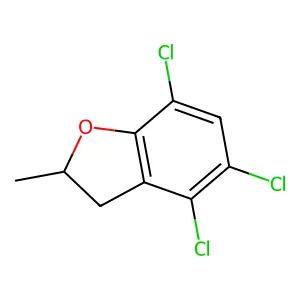 Benzofuran, 4,5,7-trichloro-2,3-dihydro-2-methyl- structure