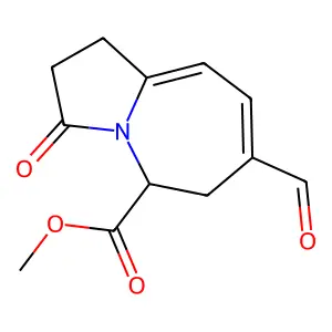 7-Formyl-2,3,5,6-tetrahydro-3-oxo-1H-pyrrolo[1,2-a]azepine-5-carboxylic acid methyl ester structure
