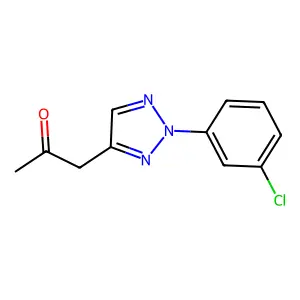 2-Propanone, 1-[2-(3-chlorophenyl)-2H-1,2,3-triazol-4-yl]- structure