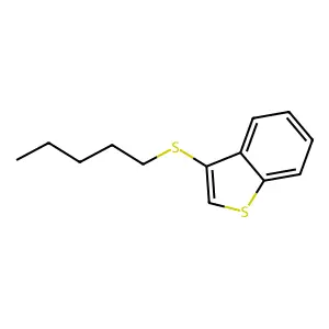 Benzo[b]thiophene, 3-(pentylthio)- structure