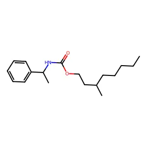 Carbamic acid, (1-phenylethyl)-, 3-methyloctyl ester structure