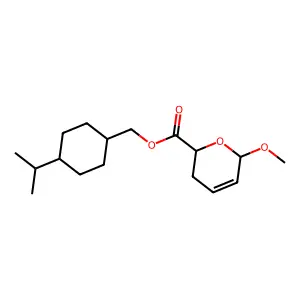 (4-Isopropylcyclohexyl)methyl 6-methoxy-3,6-dihydro-2H-pyran-2-carboxylate structure