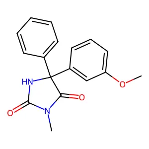 5-(3-Methoxyphenyl)-3-methyl-5-phenyl-2,4-imidazolidinedione structure