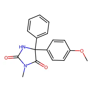 5-(4-Methoxyphenyl)-3-methyl-5-phenyl-2,4-imidazolidinedione structure