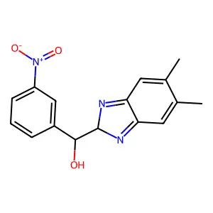 2H-Benzimidazole-2-methanol, 5,6-dimethyl-alpha-(3-nitrophenyl)- structure