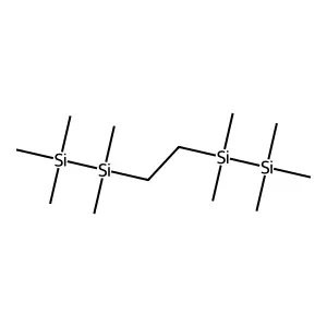 Disilane, 1,1'-(1,2-ethanediyl)bis[1,1,2,2,2-pentamethyl- structure
