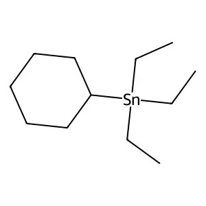 Cyclohexyltriethylstannane structure