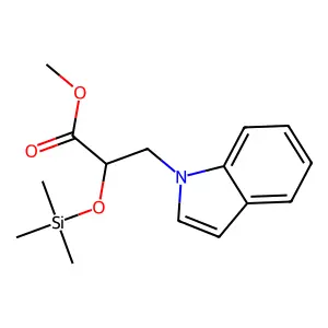1H-Indole-1-propanoic acid, alpha-[(trimethylsilyl)oxy]-, methyl ester structure