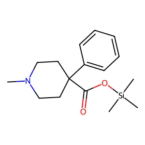 1-Methyl-4-phenyl-4-piperidinecarboxylic acid trimethylsilyl ester structure