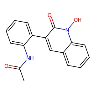 N-[2-(1-hydroxy-2-oxoquinolin-3-yl)phenyl]acetamide structure