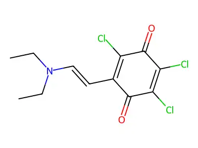 Trichloro(diethylaminovinyl)-p-benzoquinone structure
