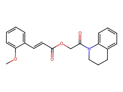 [2-(3,4-dihydro-2H-quinolin-1-yl)-2-oxoethyl] 3-(2-methoxyphenyl)prop-2-enoate structure