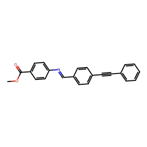 Methyl 4-[[4-(2-phenylethynyl)phenyl]methylideneamino]benzoate structure
