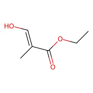 Ethyl 3-hydroxy-2-methylprop-2-enoate structure