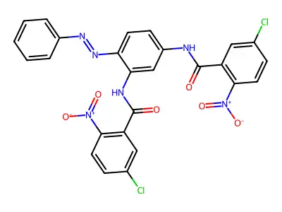 Benzamide, N,N'-[4-(phenylazo)-1,3-phenylene]bis[5-chloro-2-nitro-(9CI) structure