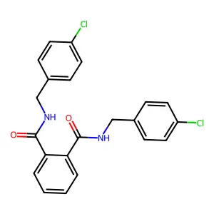 N~1~,N~2~-bis(4-chlorobenzyl)phthalamide structure