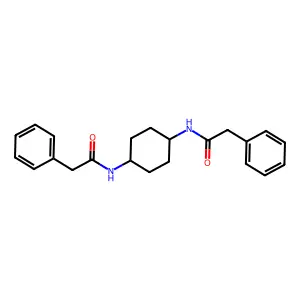2-phenyl-N-[4-[(2-phenylacetyl)amino]cyclohexyl]acetamide structure