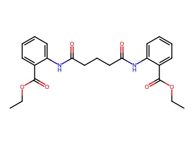 Ethyl 2-[[5-(2-ethoxycarbonylanilino)-5-oxopentanoyl]amino]benzoate structure