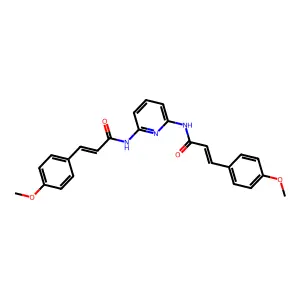 (E)-3-(4-methoxyphenyl)-N-[6-[[(E)-3-(4-methoxyphenyl)prop-2-enoyl]amino]pyridin-2-yl]prop-2-enamide structure