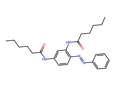 Hexanamide, N,N'-[4-(phenylazo)-1,3-phenylene]bis-(9CI) structure