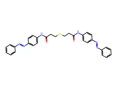 3,3'-thiobis(N-(4-((E)-phenyldiazenyl)phenyl)propanamide) structure