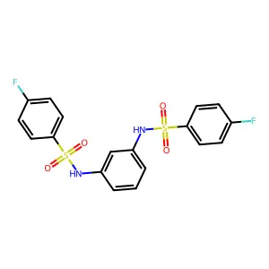 4-fluoro-N-[3-[(4-fluorophenyl)sulfonylamino]phenyl]benzenesulfonamide structure