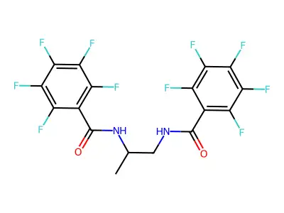 2,3,4,5,6-pentafluoro-N-[2-[(2,3,4,5,6-pentafluorobenzoyl)amino]propyl]benzamide structure