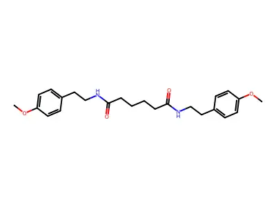 N(1),N(6)-Bis(2-(4-methoxyphenyl)ethyl)hexanediamide structure