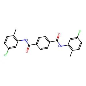 1-N,4-N-bis(5-chloro-2-methylphenyl)benzene-1,4-dicarboxamide structure