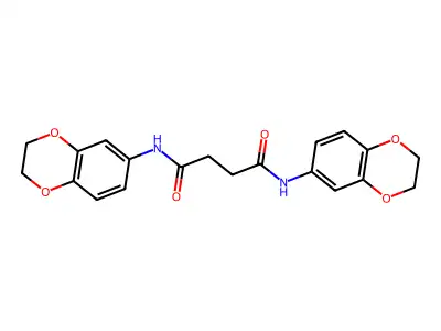N,N'-bis(2,3-dihydro-1,4-benzodioxin-6-yl)butanediamide structure