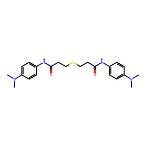 3,3'-sulfanediylbis{N-[4-(dimethylamino)phenyl]propanamide} structure