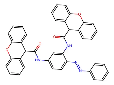 9H-Xanthene-9-carboxamide, N,N'-[4-(phenylazo)-1,3-phenylene]bis-(9CI) structure