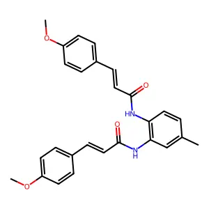 (E)-3-(4-methoxyphenyl)-N-[2-[[(E)-3-(4-methoxyphenyl)prop-2-enoyl]amino]-4-methylphenyl]prop-2-enamide structure