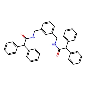 N-[[3-[[(2,2-diphenylacetyl)amino]methyl]phenyl]methyl]-2,2-diphenylacetamide structure