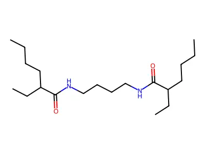 2-ethyl-N-[4-(2-ethylhexanoylamino)butyl]hexanamide structure