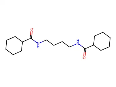 N-[4-(cyclohexanecarbonylamino)butyl]cyclohexanecarboxamide structure