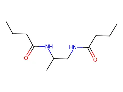 N-[2-(butanoylamino)propyl]butanamide structure