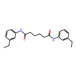 N,N'-bis(3-ethylphenyl)hexanediamide structure