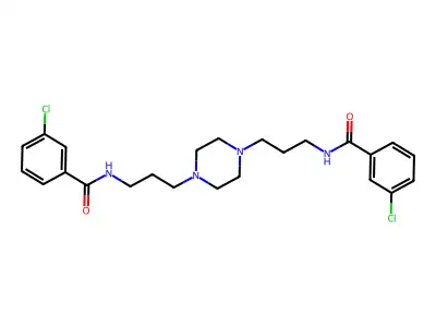 3-chloro-N-[3-(4-{3-[(3-chlorobenzoyl)amino]propyl}-1-piperazinyl)propyl]benzamide structure