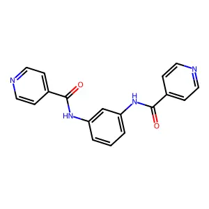 N-[3-(pyridine-4-carbonylamino)phenyl]pyridine-4-carboxamide structure