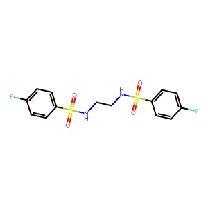 4-fluoro-N-[2-[(4-fluorophenyl)sulfonylamino]ethyl]benzenesulfonamide structure