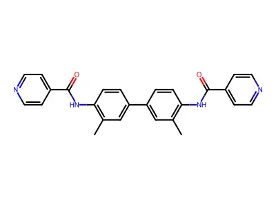 N-[2-methyl-4-[3-methyl-4-(pyridine-4-carbonylamino)phenyl]phenyl]pyridine-4-carboxamide structure