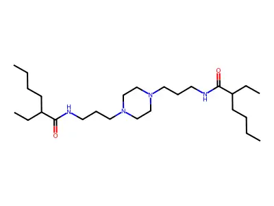 2-ethyl-N-[3-[4-[3-(2-ethylhexanoylamino)propyl]piperazin-1-yl]propyl]hexanamide structure