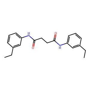 N,N'-bis(3-ethylphenyl)butanediamide structure