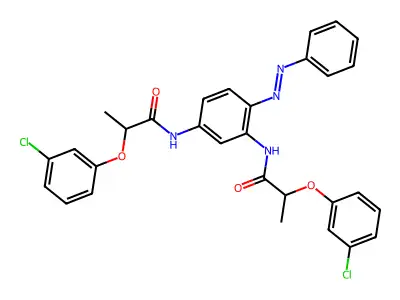 Propanamide, N,N'-[4-(phenylazo)-1,3-phenylene]bis[2-(3-chlorophenoxy)-(9CI) structure