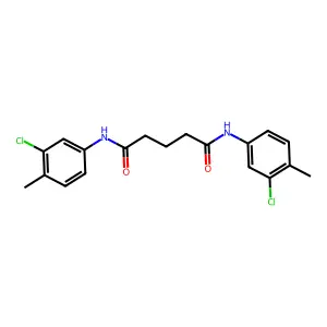 N,N'-bis(3-chloro-4-methylphenyl)pentanediamide structure
