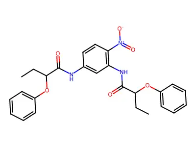 N-[4-nitro-3-(2-phenoxybutanoylamino)phenyl]-2-phenoxybutanamide structure