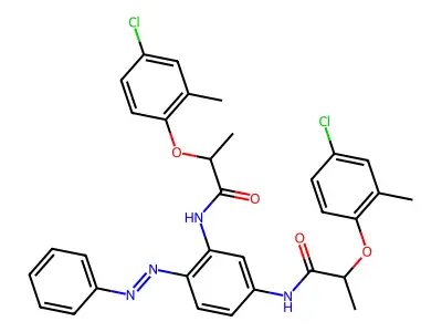 Propanamide, N,N'-[4-(phenylazo)-1,3-phenylene]bis[2-(4-chloro-2-methylphenoxy)- (9CI) structure