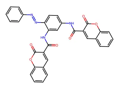2H-1-Benzopyran-3-carboxamide, N,N'-[4-(phenylazo)-1,3-phenylene]bis[2-oxo-(9CI) structure